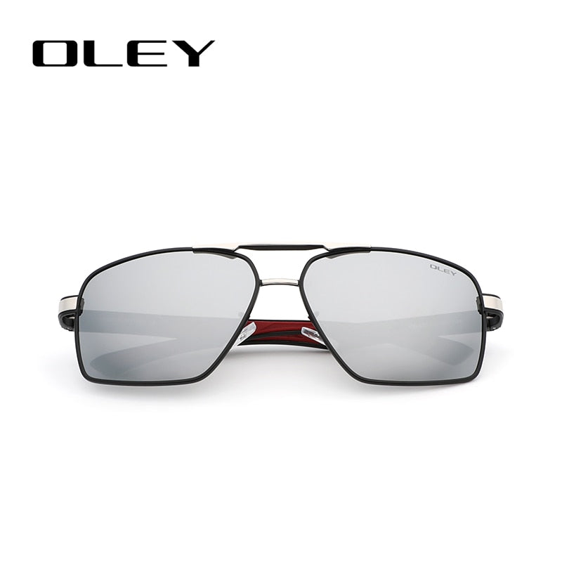 OLEY Brand Design Classic Pilot Polarized Sunglasses Men&#39;s Aluminum Color-Change Lens Goggles Oculos de sol Accept custom logo