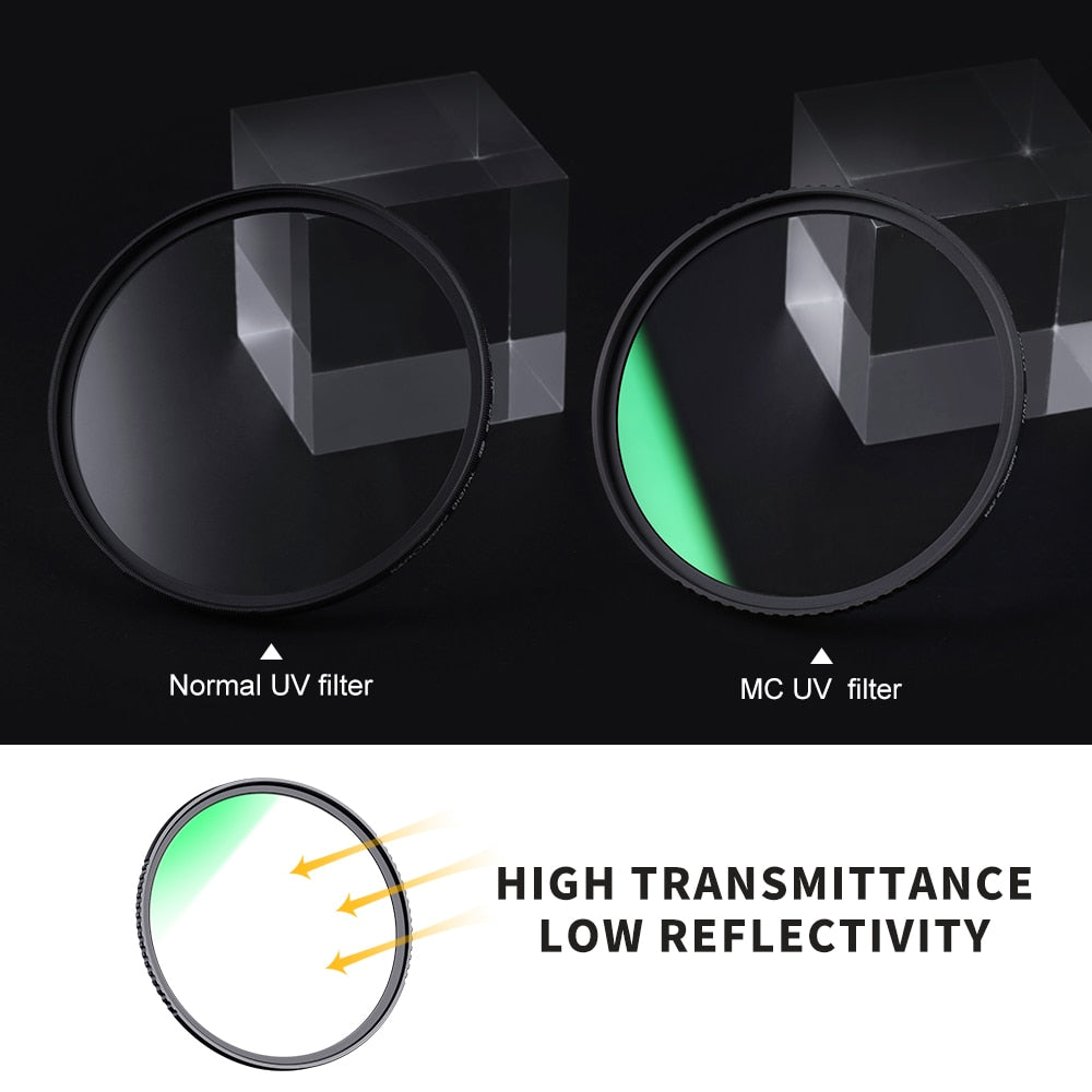 K&amp;F Concept 37-86mm UV Filter Lens MC Ultra Slim Optics with Multi Coated Protection 37mm 49mm 52mm 58mm 62mm 67mm  77mm 82mm