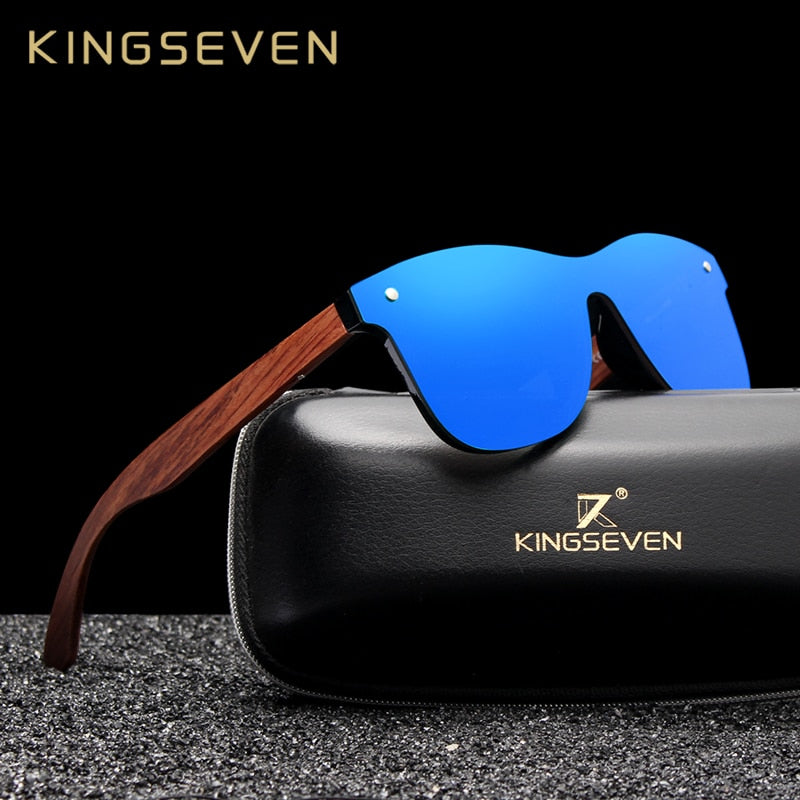 KINGSEVEN occhiali da sole in legno naturale da uomo occhiali da sole moda polarizzati legno originale Oculos De Sol Masculino