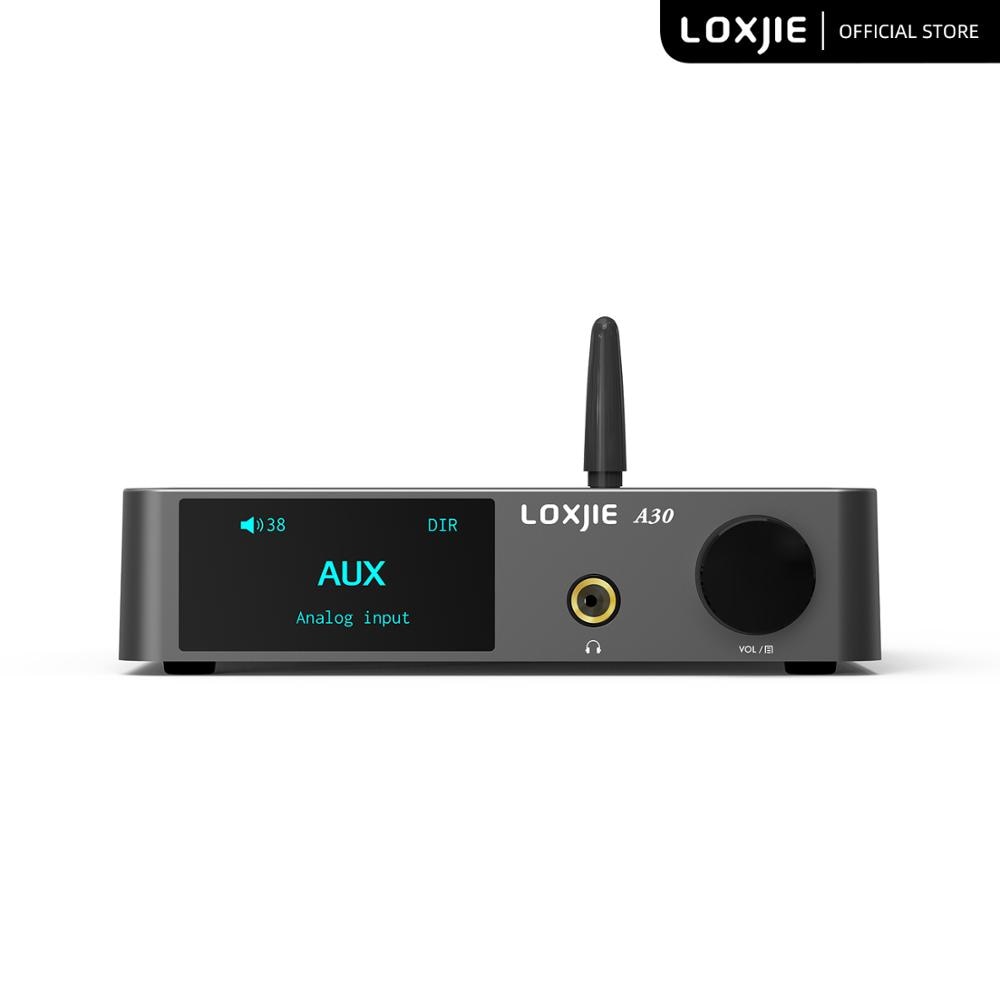 LOXJIE A30 سطح المكتب ستيريو الصوت مكبر كهربائي وسماعة أمبير دعم APTX بلوتوث 5.0 ESS DAC رقاقة مع جهاز التحكم عن بعد