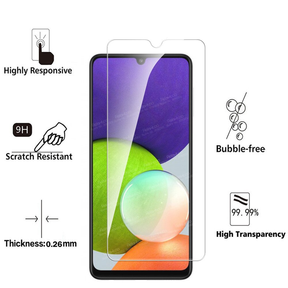 3pcs Tempered Protective Glass For Samsung Galaxy A22 A32 A52 A72 A 22 32 52 72 4G 5G 2021 Screen Protector 9D Cover Phone Film