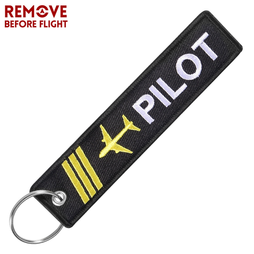 5 PCS Pilot Keychains Embroidery Fly Safe I Need You Here Pilot Key Chain for Aviation Gifts Key Tag Label Fashion Keyrings