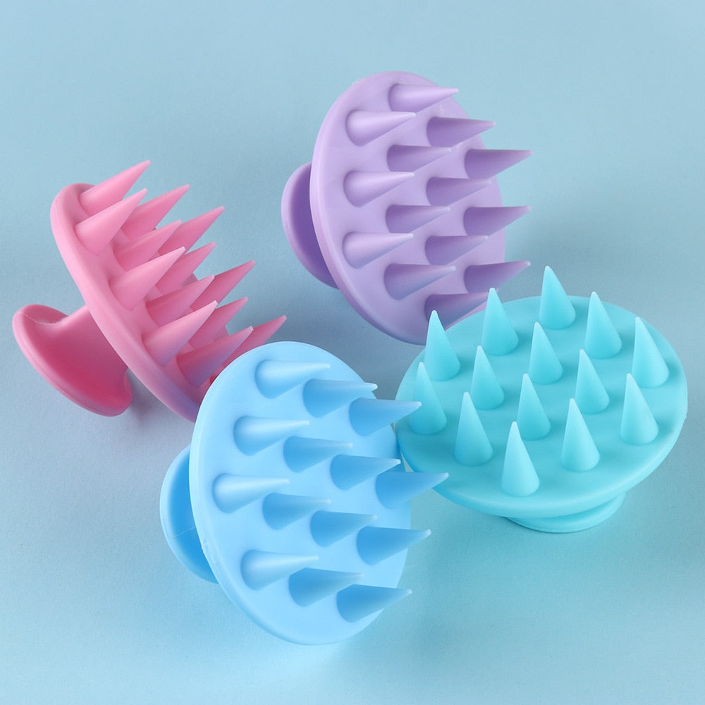 Silicone shampoo scalp hair massager shampoo massage comb bath massage brush scalp massager hair shower brush comb care tool