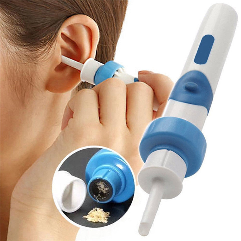 Kid Electric Ear Cordless Safe Vibration Painless Vacuum Ear Wax Pick Cleaner Remover Spiral Ear Cleaning Device Dig Wax Earpick