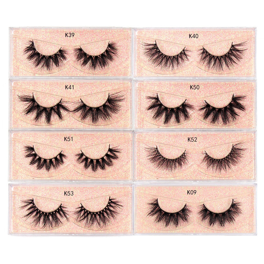 LEHUAMAO 50 Pairs/lot Makeup Eyelashes  3D Mink Eyelashes Fluffy Natural Long Lashes Cruelty Free False Eyelash Dramatic Eye