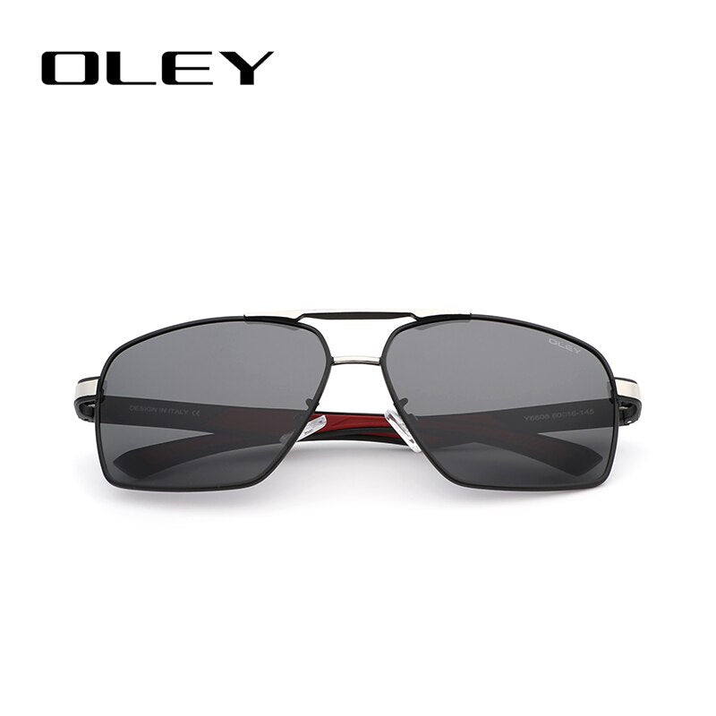 OLEY Brand Design Classic Pilot Polarized Sunglasses Men&#39;s Aluminum Color-Change Lens Goggles Oculos de sol Accept custom logo