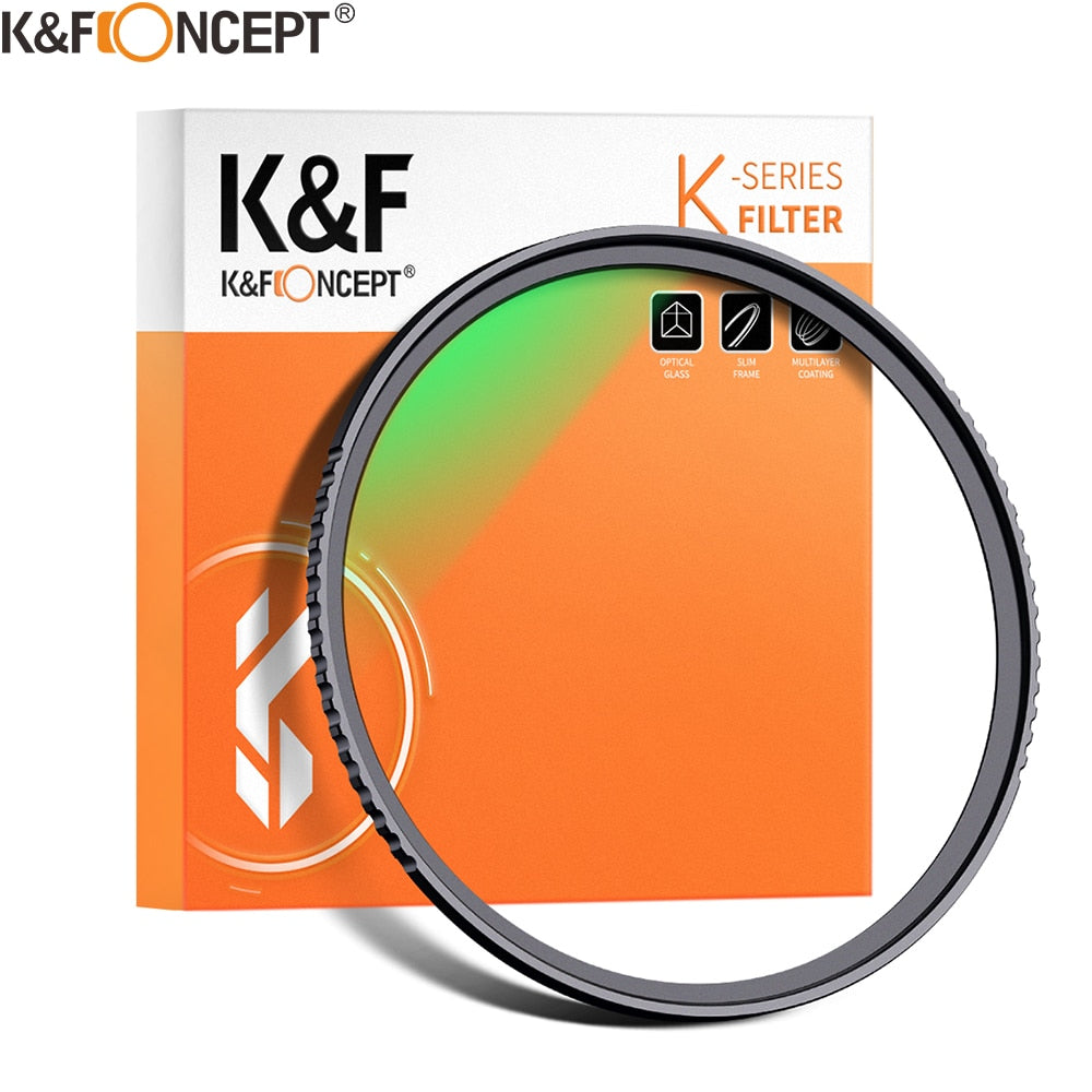 K&amp;F Concept 37-86mm UV Filter Lens MC Ultra Slim Optics مع حماية متعددة المغلفة 37mm 49mm 52mm 58mm 62mm 67mm 77mm 82mm