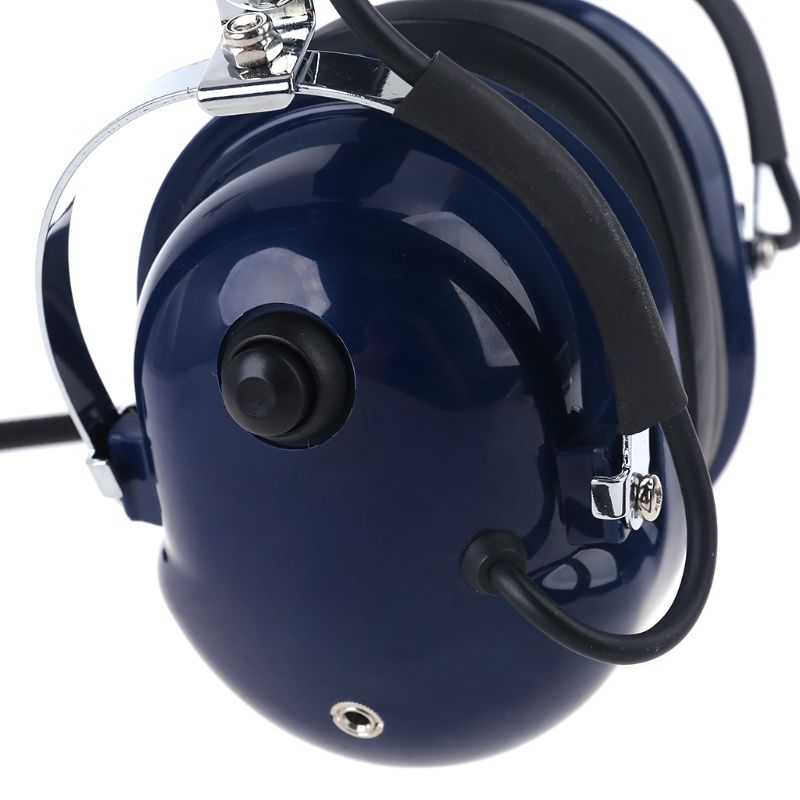 سماعة رأس للطيران Air RA200 مع مقابس GA مزدوجة ومفتاح ستيريو أحادي MP3 وتقليل الضوضاء المدخلة للموسيقى تتضمن حقيبة سماعة الرأس جل