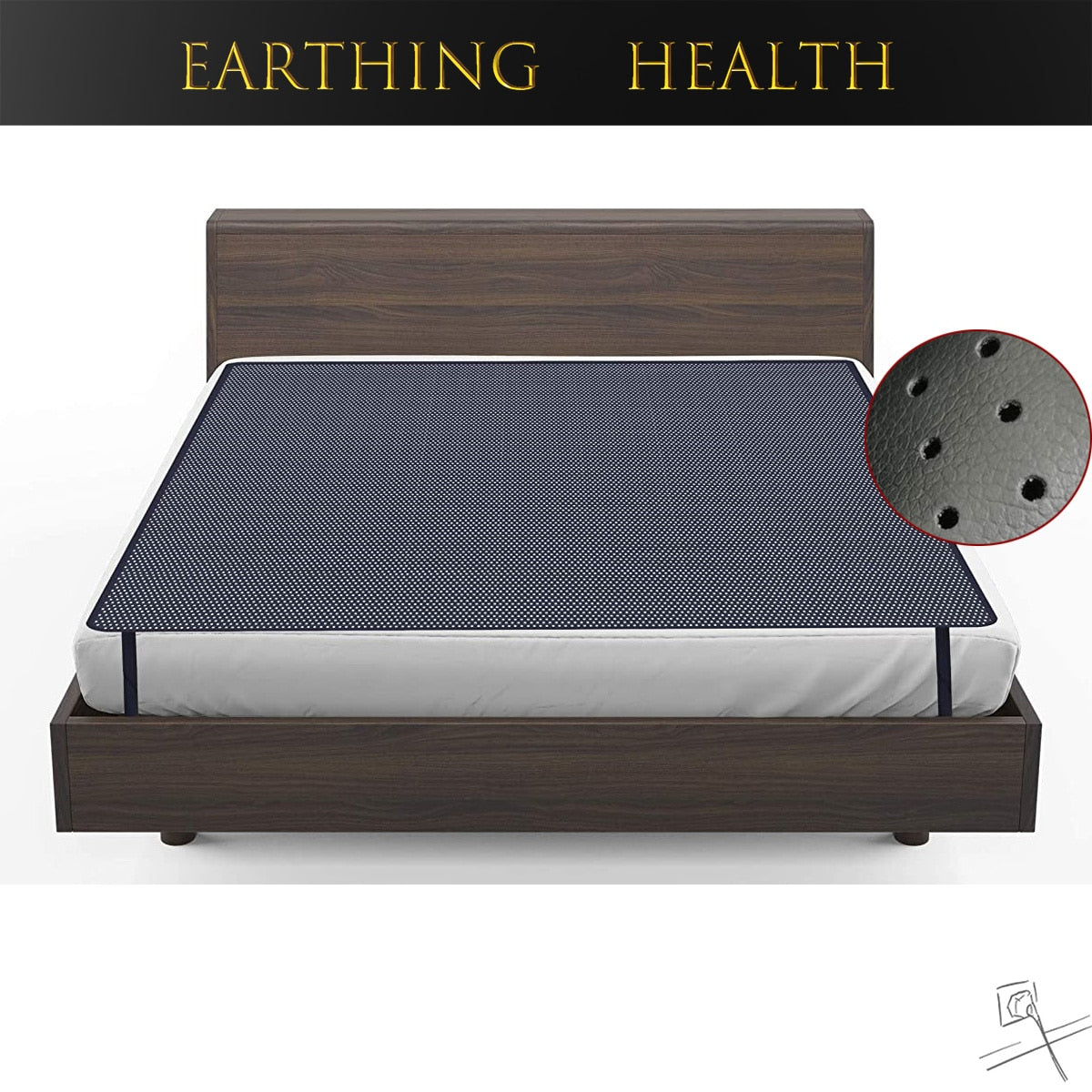 Earthing Bed Sheet Premium Ground Therapy Mats for Sleep Breathable Conductive Pad Antistatic Improve Health