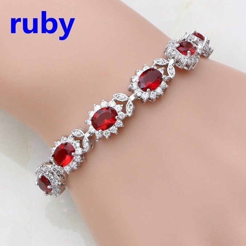 Exquisite Mysterious Lucky Color Crystal Bracelet Charm Bride Engagement Wedding Jewelry Gift Mother\&#39;s Day Gift