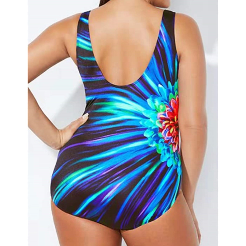 Sexy 5XL Large Size Closed Swimwear 2022 Push Up Bodysuit Women Plus Size Swimsuit One Piece Beachwear Female Bathing Suit Pool