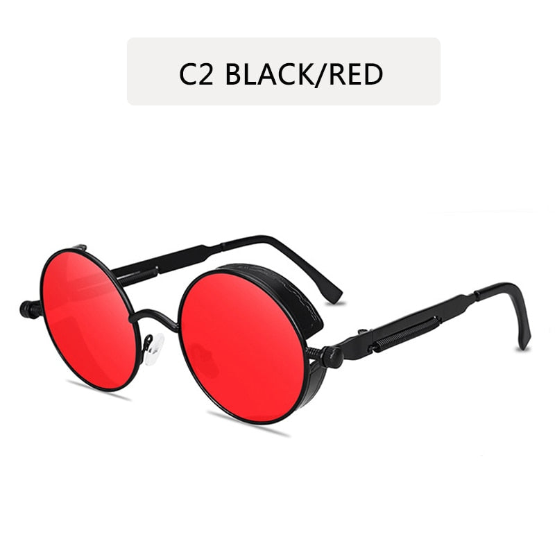 2023 Metal Steampunk Sunglasses Men Women Fashion Round Glasses Brand Design Vintage Sun Glasses High Quality Oculos de sol