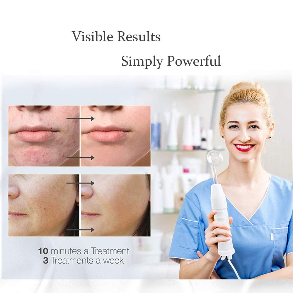 7 in1 High Frequency Machine Electrotherapy Wand Glass Tube Massager for Aging Skin Pores Spot Acne Remover Beauty Massager