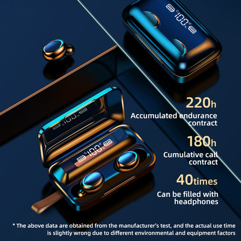 TWS Bluetooth 5.0 Earphones 2200mAh Charging Box
