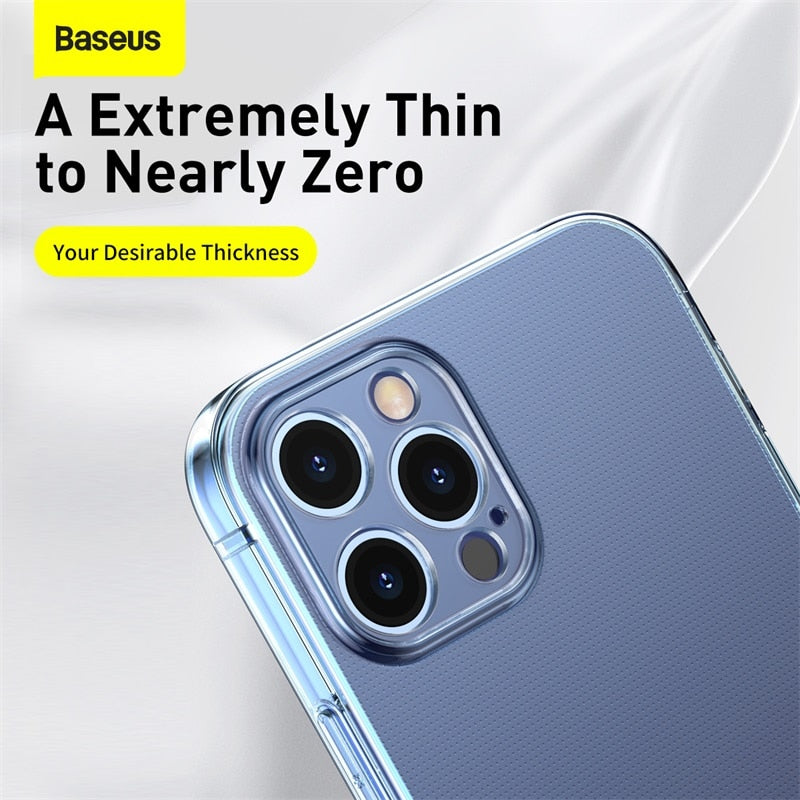 Baseus Phone Case For iPhone 14 13 12 11 Pro Max Back Case Full Lens Protection Cover For iPhone 14 13Pro Transparent Case Cover