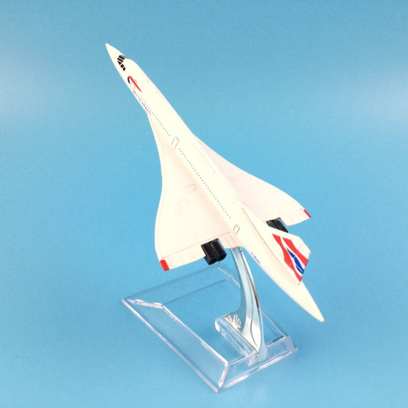 Aircraft Model Diecast Metal Plane Airplanes 16cm Airplane Model   1:400 British Airways Concord Plane Toy Gift Free Shipping