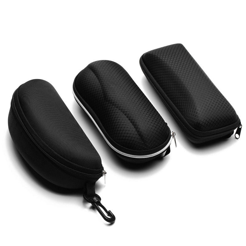 Protable Sunglasses Protector Travel Pack Pouch Glasses Case 1Pcs Black Zipper Box Hard Eyewear Accessories