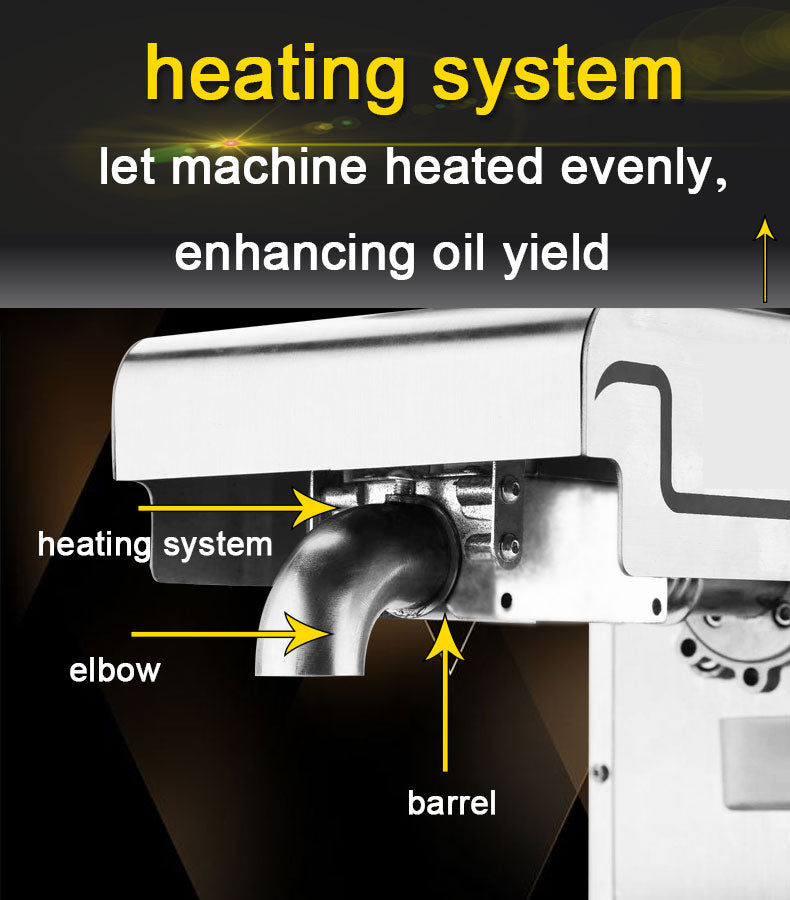 ماكينة ضغط الزيت المنزلية التجارية من الفولاذ المقاوم للصدأ 110/220 فولت، ماكينة ضغط الزيت بذر الكتان بالضغط البارد