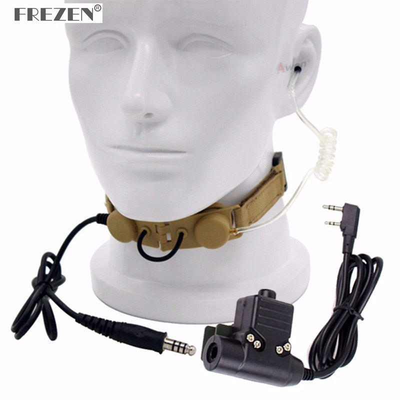 Z Tactical Throat Mic Z003 Air Tube Headset with U94 PTT for Two Way Radio BaoFeng UV-5R UV-5X UV-82 TYT TH-UV8000D Retevis H777