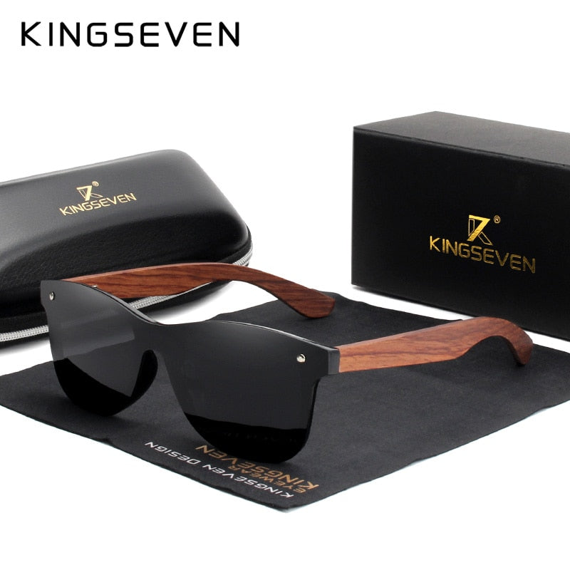 KINGSEVEN occhiali da sole in legno naturale da uomo occhiali da sole moda polarizzati legno originale Oculos De Sol Masculino