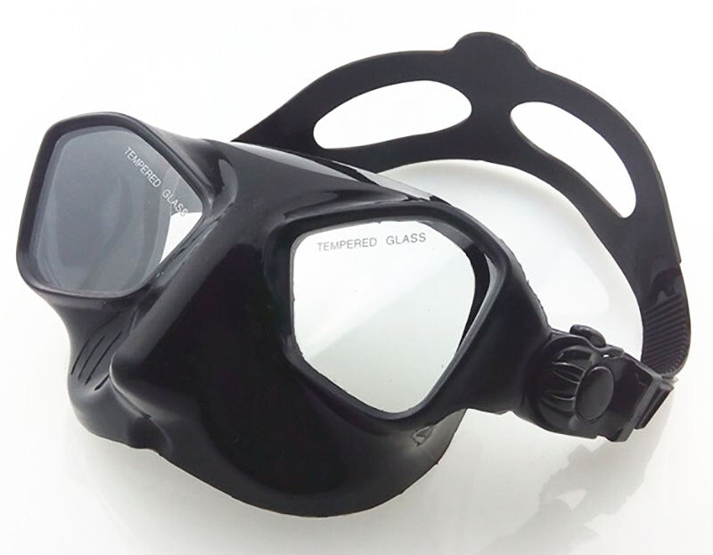 Extreme low volume spearfishing mask black silicon freediving mask top spearfishing and dive gears tempered scuba mask diving