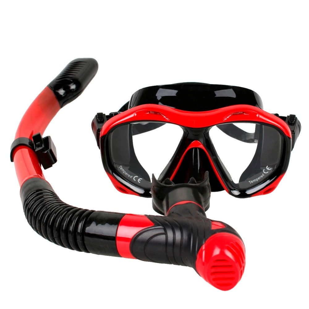 Copozz العلامة التجارية المهنية قناع الغطس يغوص معدات قناع نظارات نظارات الغوص السباحة سهلة التنفس أنبوب مجموعة