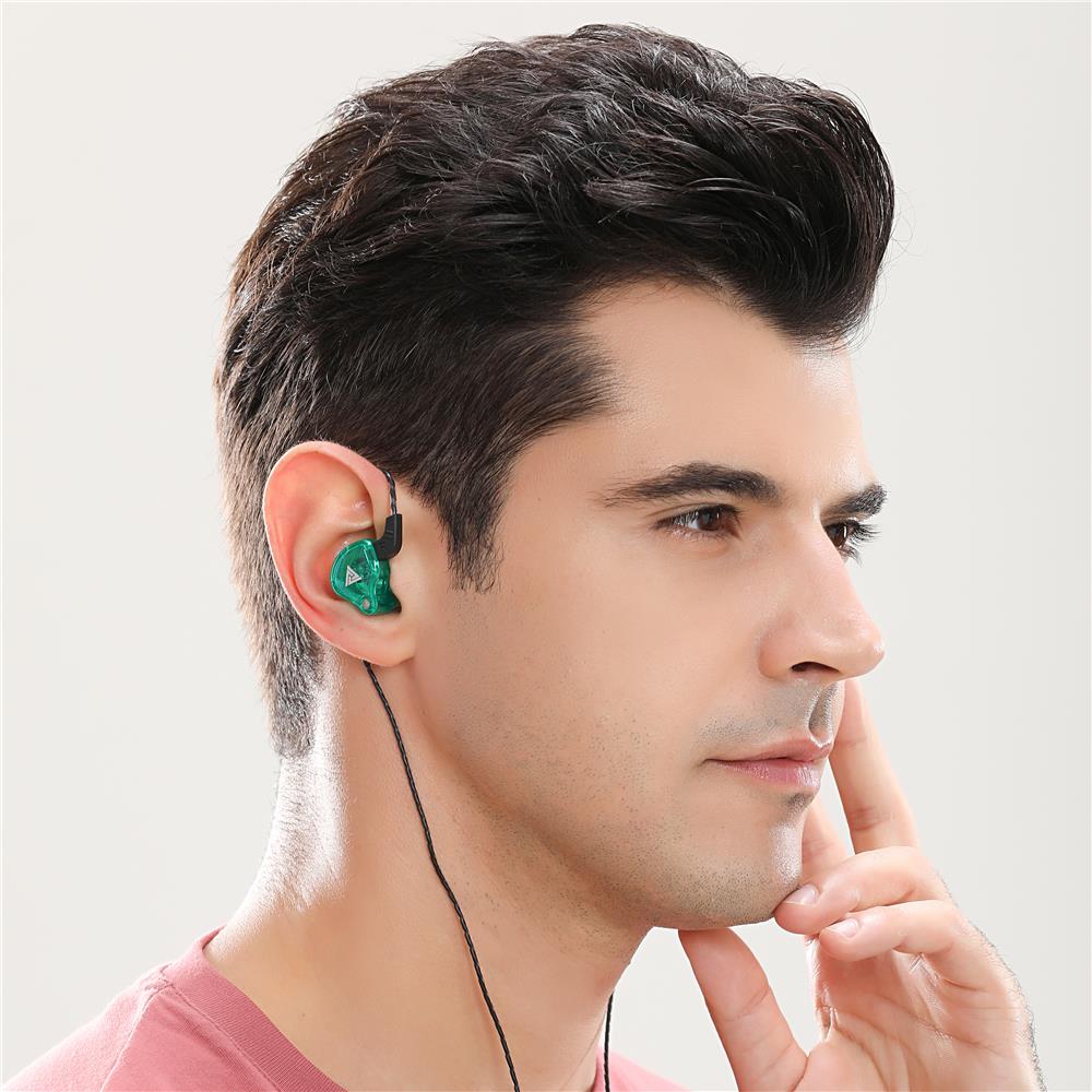 سماعات أذن QKZ AK6 لهاتف Xiaomi مع ميكروفون لهاتف iPhone داخل الأذن وميكروفون ستيريو وسماعات رأس رياضية للسباق