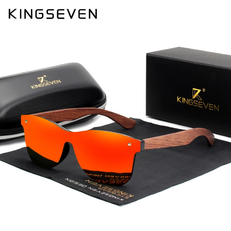 KINGSEVEN occhiali da sole in legno naturale da uomo occhiali da sole moda polarizzati legno originale Oculos De Sol Masculino