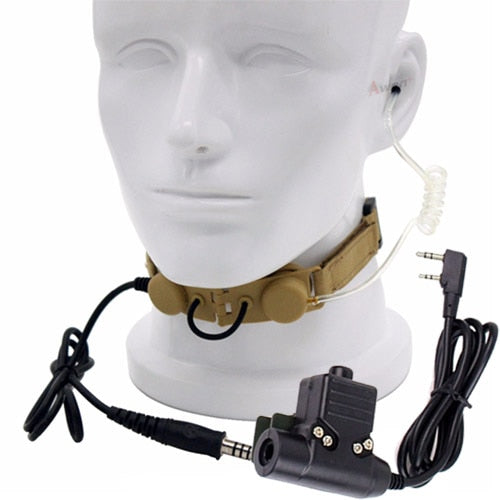 Z Tactical Throat Mic Z003 Air Tube Headset with U94 PTT for Two Way Radio BaoFeng UV-5R UV-5X UV-82 TYT TH-UV8000D Retevis H777