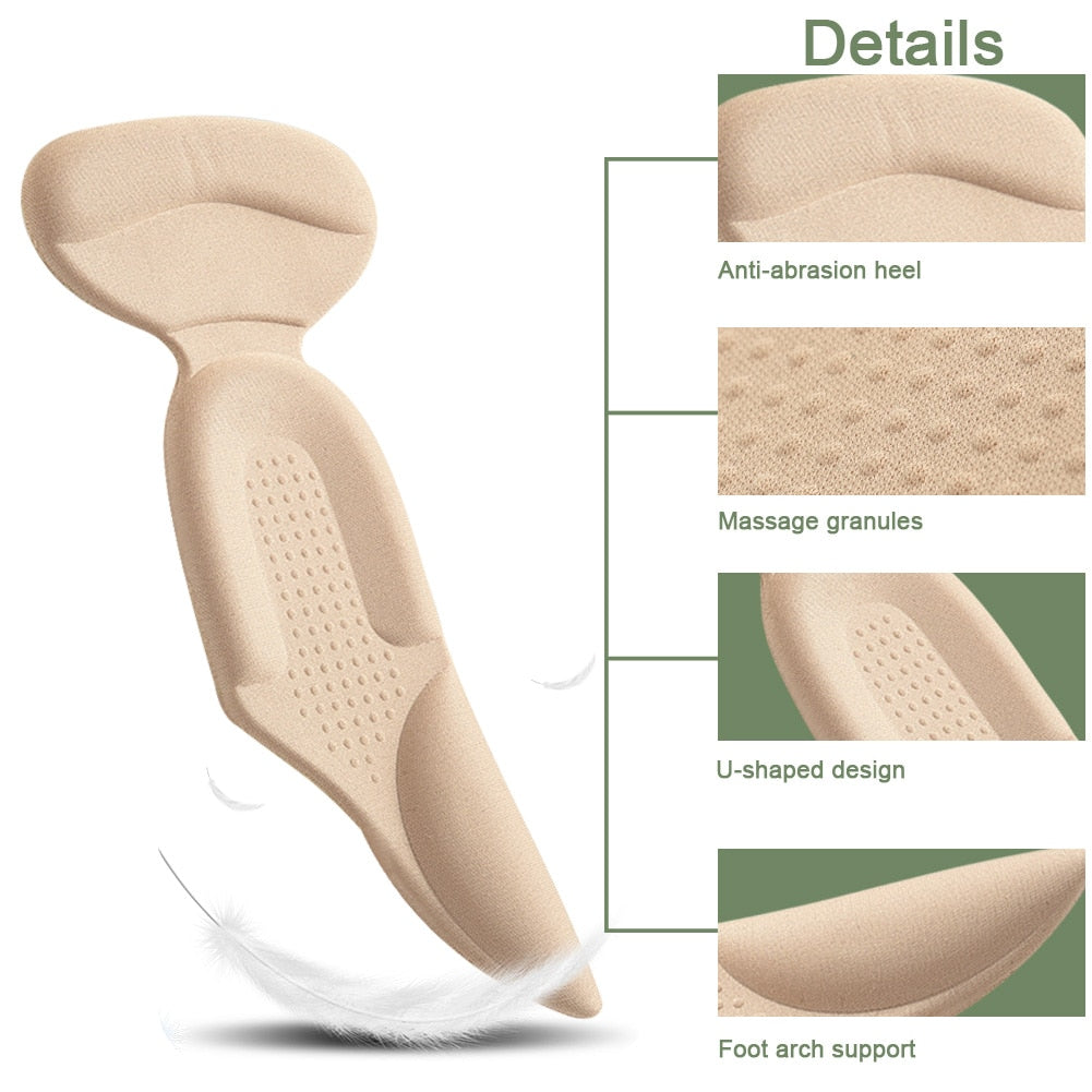 Sunvo Arch Support High Heel Liner Grips for Women Massage Shock absorption Foot Pain Relief Insert Insoles Shoe Cushion Pad