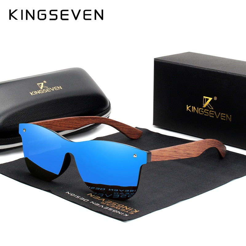 KINGSEVEN occhiali da sole in legno naturale da uomo occhiali da sole moda polarizzati legno originale Oculos De Sol Masculino