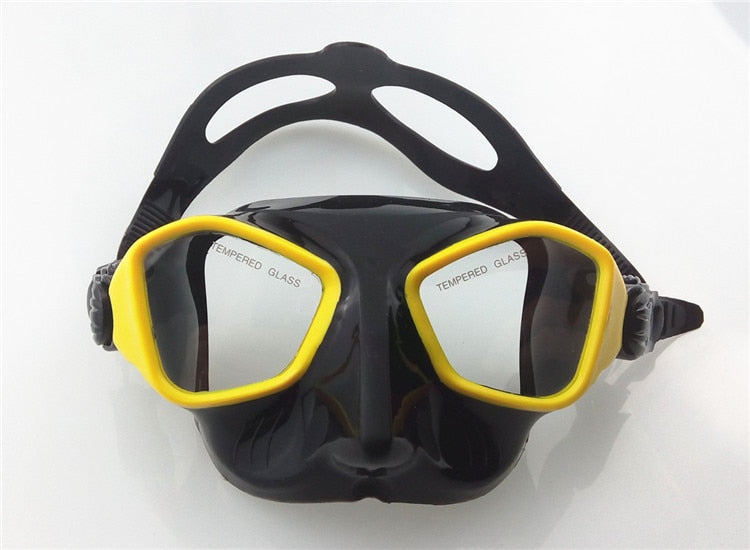 Extreme low volume spearfishing mask black silicon freediving mask top spearfishing and dive gears tempered scuba mask diving