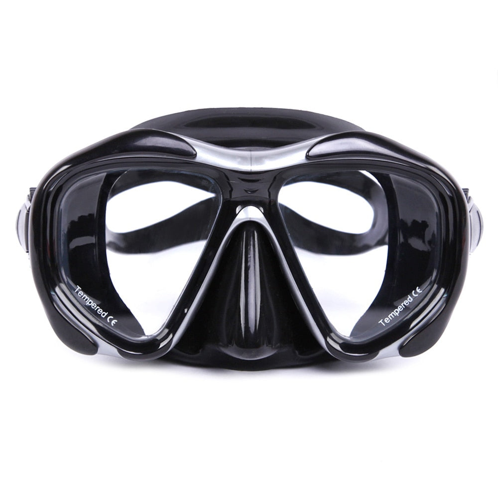 Brand Professional Silicone Gear Scuba Diving Mask Equipment Snorkel Adults Anti-Fog UV Waterproof Swim/Dive Glasses Men Women