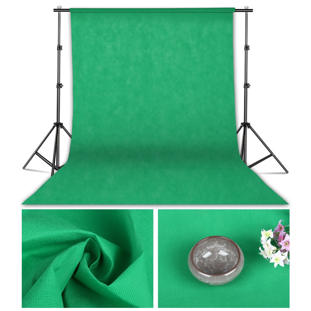 1.6 متر × 2 متر/3 متر/4 متر التصوير استوديو الصور خلفية خلفية بسيطة غير المنسوجة بلون شاشة خضراء Chromakey 10 لون القماش