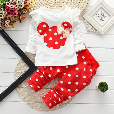 2022 Spring New Children&#39;s Clothing Fashion Baby Girl Out 2pcs Suit Coat +Pant Cartoon Set Newborn Baby Cotton Clothes Suit