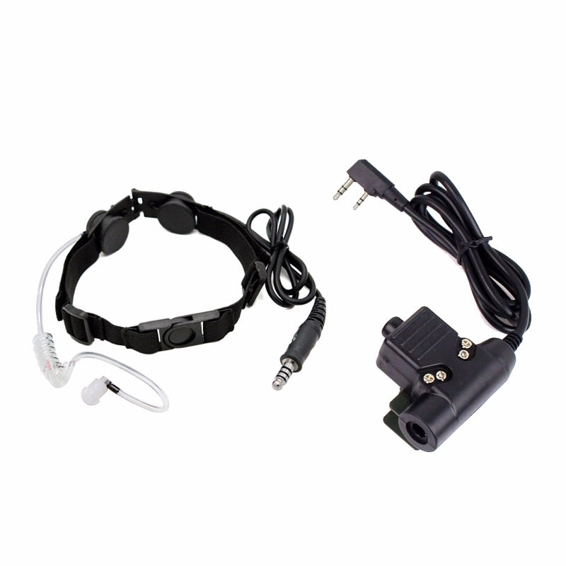 Z Tactical Throat Mic Z003 Air Tube Headset with U94 PTT for Two Way Radio BaoFeng UV-5R UV-5X UV-82 TYT TH-UV8000D Retevis H777