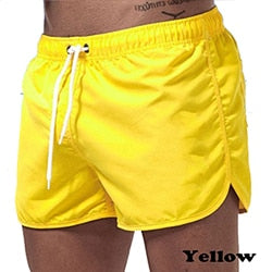 Solid Color Summer Quick-Drying Shorts Printed Shorts  Swim Beach Shorts Casual Fitness Shorts