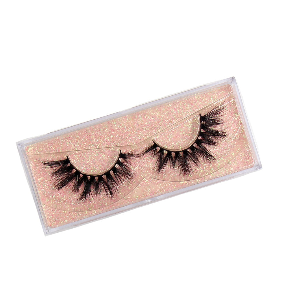 LEHUAMAO 50 Pairs/lot Makeup Eyelashes  3D Mink Eyelashes Fluffy Natural Long Lashes Cruelty Free False Eyelash Dramatic Eye