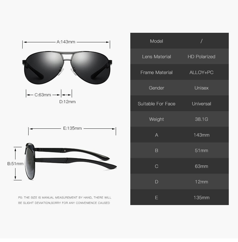 ZXWLYXGX Brand Classic Men Polarized Sunglasses Men/Women Driving Pilot Sunglass Man Eyewear High Quality Sun Glasses UV400