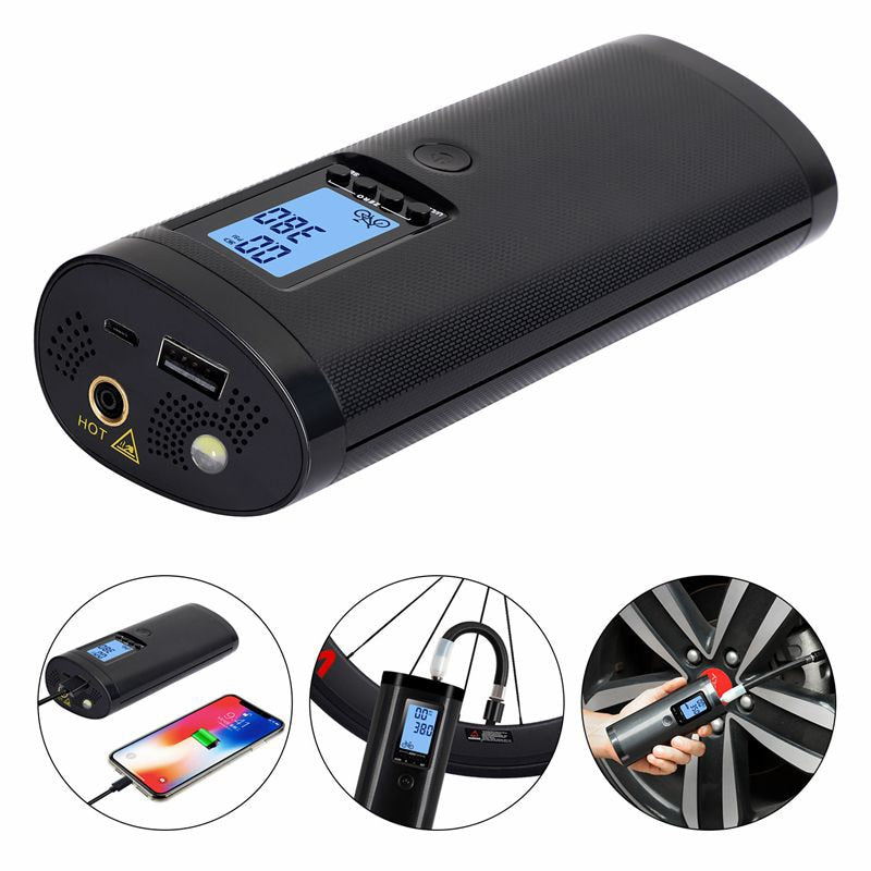 Portable Air Bike Pump Mini Electric Inflator Rechargeable Air Pump Auto Car Inflatable Rechargeable Compressor