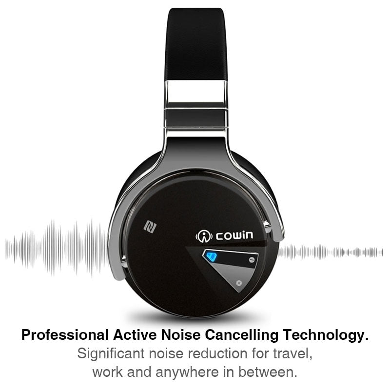 cowin E-7 bluetooth headphones wireless headset anc active noise cancelling headphone earphone over ear stereo deep bass casque