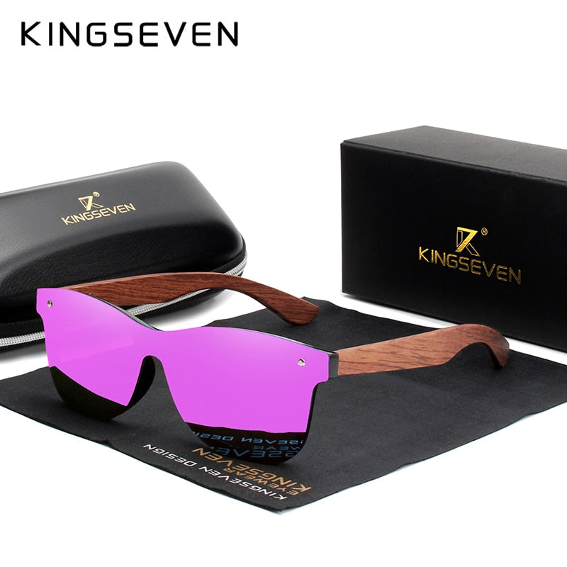 KINGSEVEN occhiali da sole in legno naturale da uomo occhiali da sole moda polarizzati legno originale Oculos De Sol Masculino