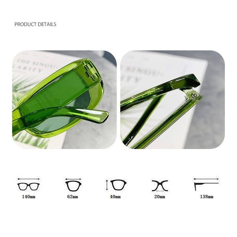 مستطيل صغير النظارات الشمسية النساء البيضاوي خمر العلامة التجارية مصمم ساحة نظارات شمسية للنساء ظلال الإناث النظارات المضادة للوهج UV400