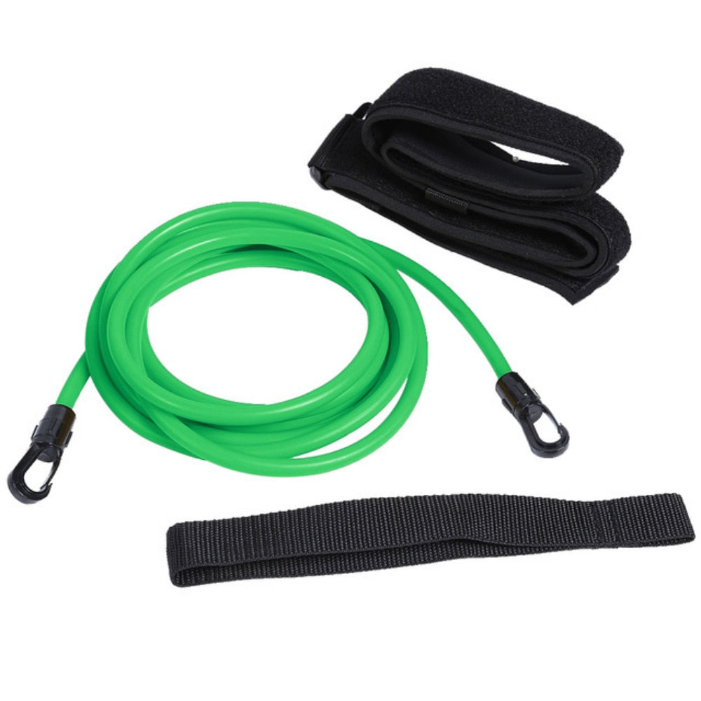 3/4m Adjustable Swim Training Resistance Elastic Belt Swimming Exerciser Safety Swimming Belt Swim Tether Elastic Rope Band