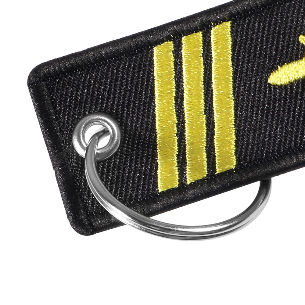 5 PCS Pilot Keychains Embroidery Fly Safe I Need You Here Pilot Key Chain for Aviation Gifts Key Tag Label Fashion Keyrings