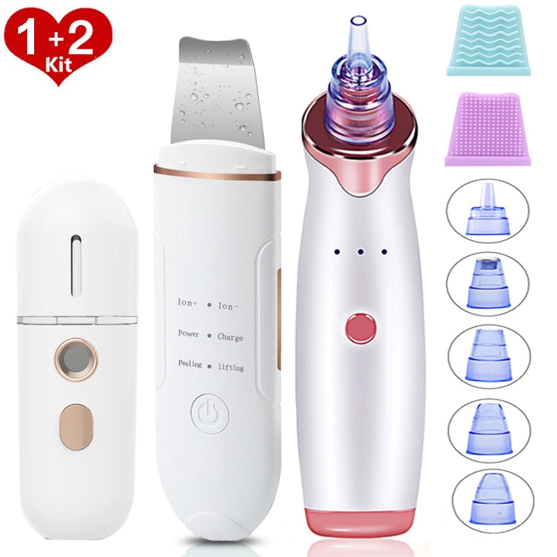 RUBYONLY Ultrasonic Skin Scrubber Deep Face Cleaning Machine Peeling Shovel Facial Pore Cleaner Ultrasonic Cleaner