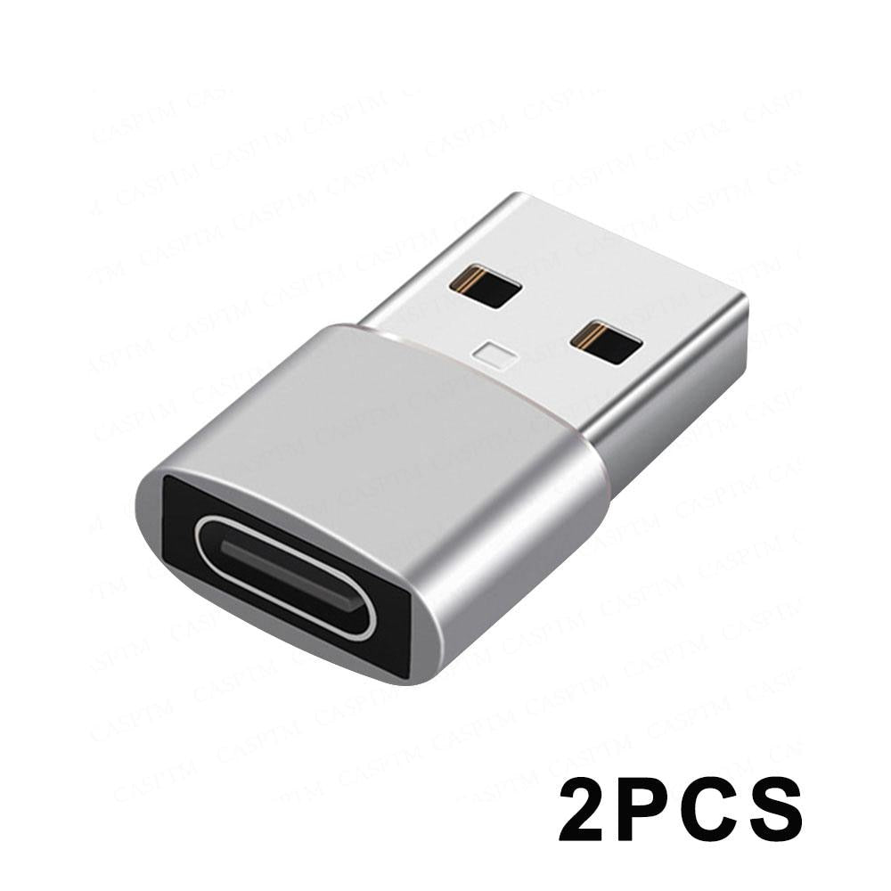 2 قطعة محول شاحن آيفون 14 13 12 11 برو ماكس USB نوع-C محول نوع C USB-C محول USB إلى نوع C OTG محول الكابلات
