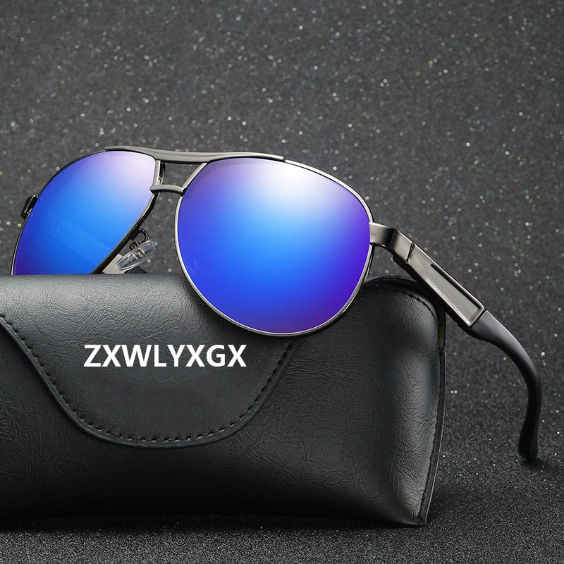 ZXWLYXGX العلامة التجارية الكلاسيكية الرجال الاستقطاب النظارات الشمسية الرجال/النساء القيادة الطيار مكبرة رجل نظارات عالية الجودة نظارات شمسية UV400