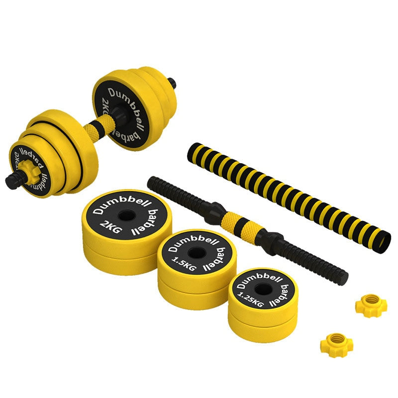 25Kg Adjustable Dumbbell/Barbell Set Non-Slip Handle Weight Lifting Dumbbell With Connecting Rod Training Fitness Equipment