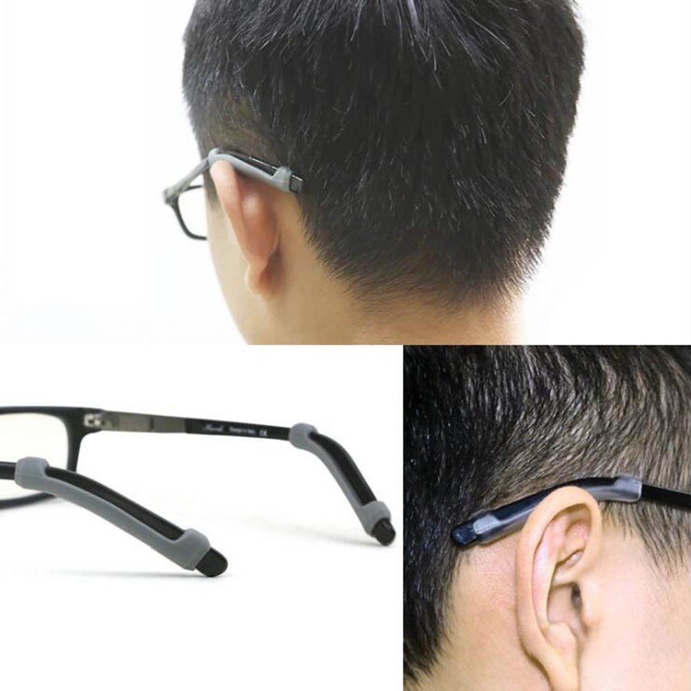 High quality eyewear transparent Anti Slip silicone ear hook temple tip holder eye glasses accessories soft